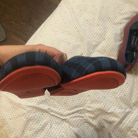 Retired! Rothy’s indigo gingham flats size 12 - Picture 2 of 3